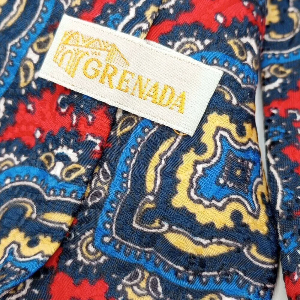Grenada Multi Colored Abstract Patterned Men's Tie - 55